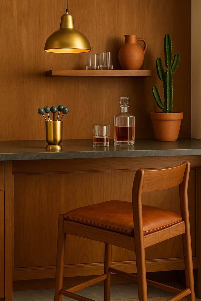 7pc Stainless Steel Cocktail Picks with Holder Gold