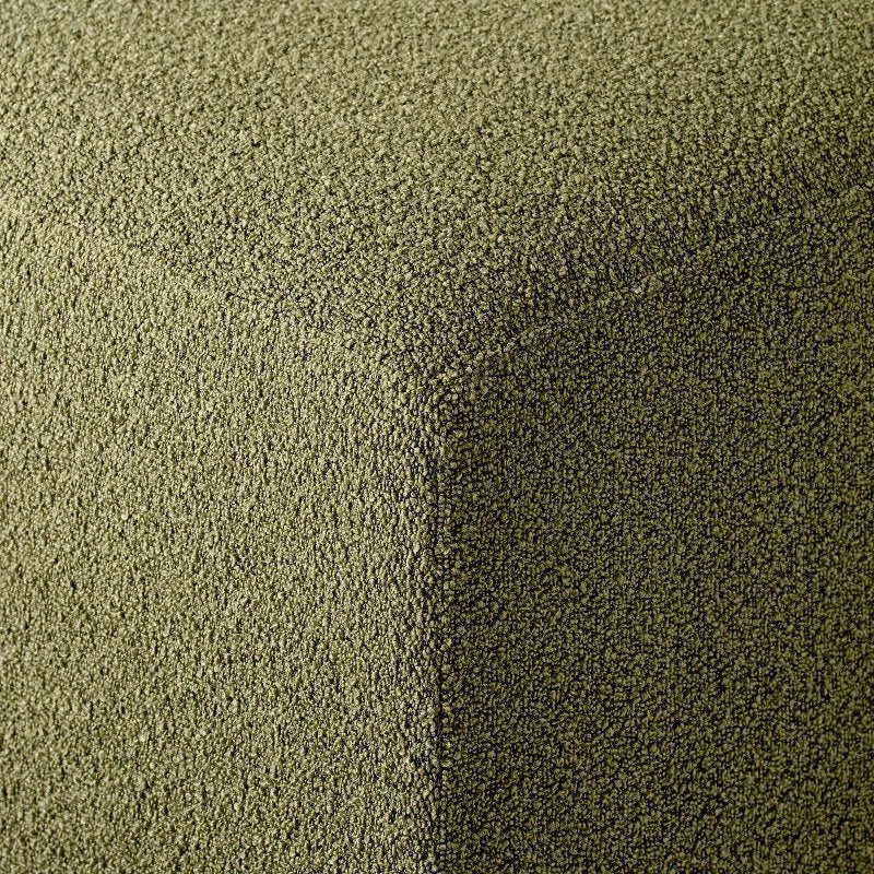 Green Boucle Cocktail Ottoman