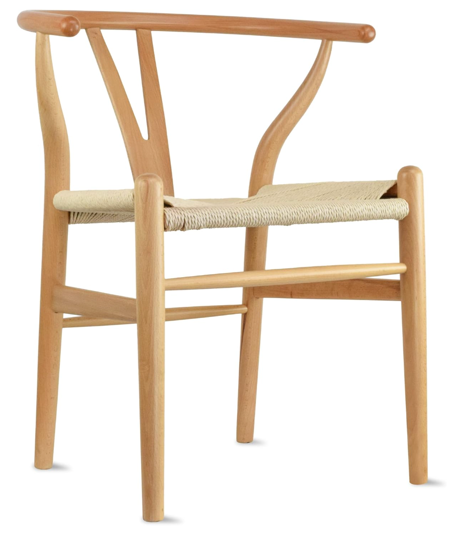 Oak Wishbone-Style Dining Chair