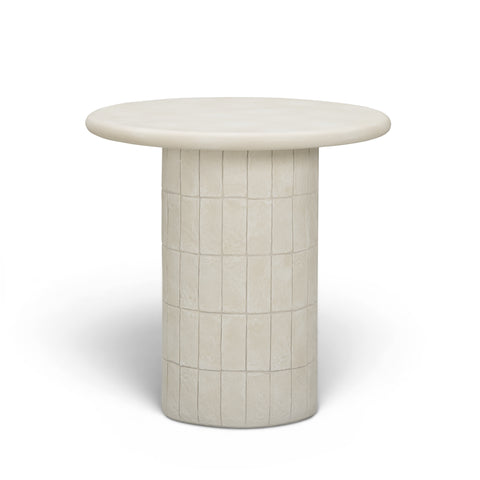Fafo Beige Indoor/Outdoor Concrete Side Table - TOV-OC55032