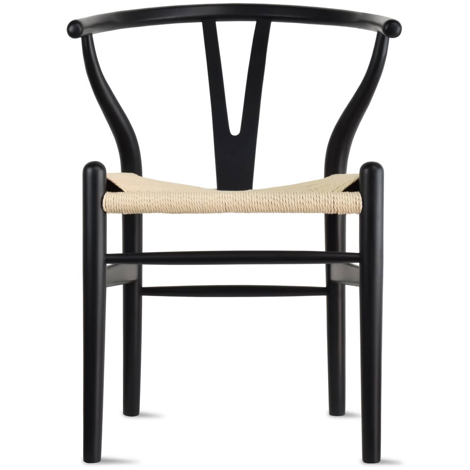 Back Wishbone-Style Dining Chair