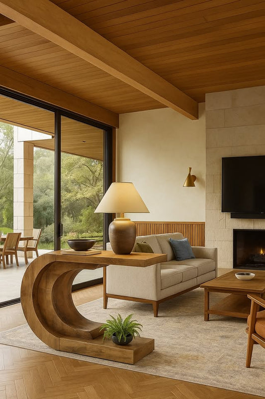 Modern Curved Console Table