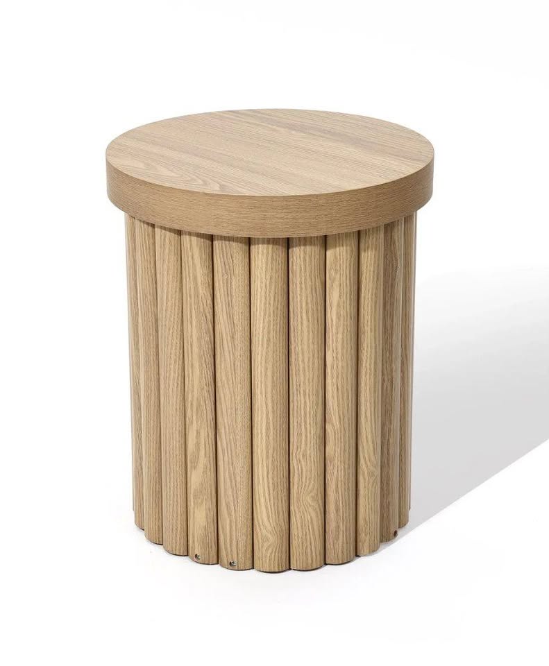 Oak Fluted Side table