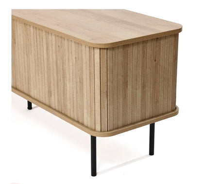 Fluted Oak TV Stand