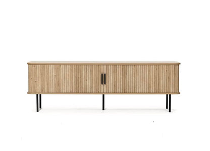 Fluted Oak TV Stand