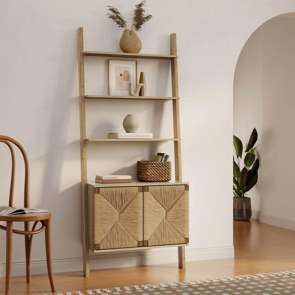 Bookcase with 2-Door Cabinet