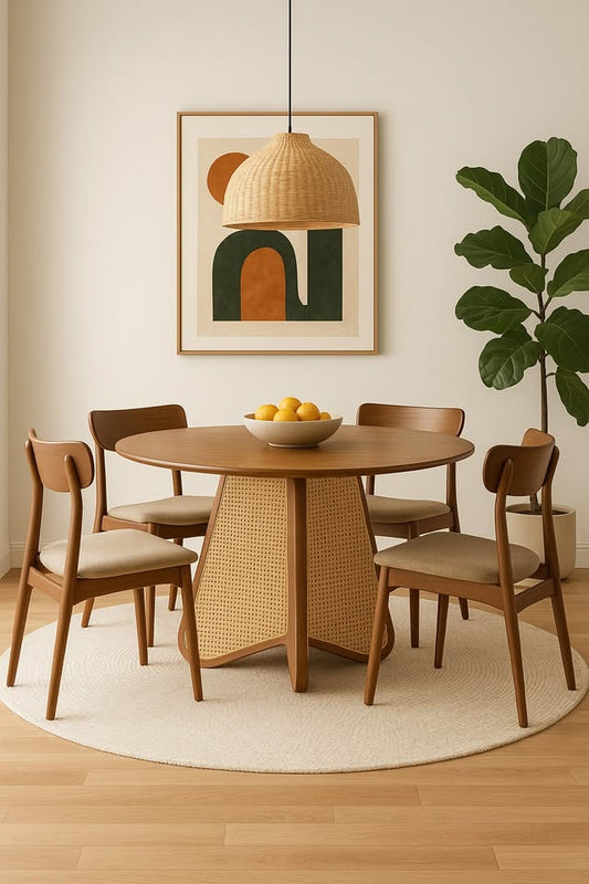 Round Solid Wood Dining Table