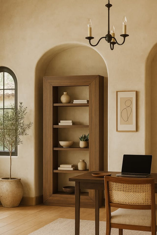 Rectangular Walnut Bookcase