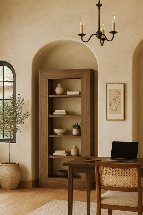 Rectangular Walnut Bookcase