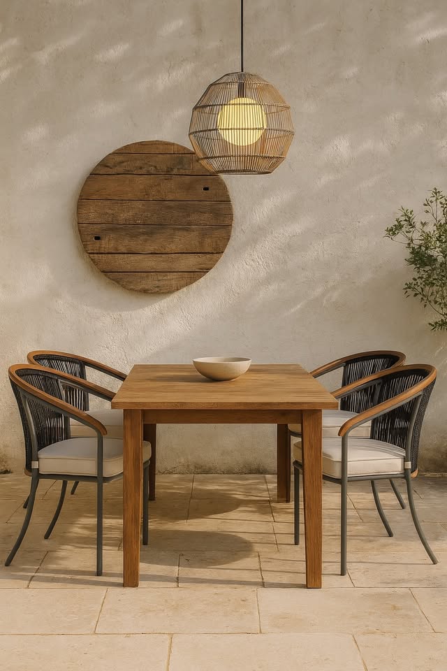 Set of 2 Outdoor Modern Dining Chairs