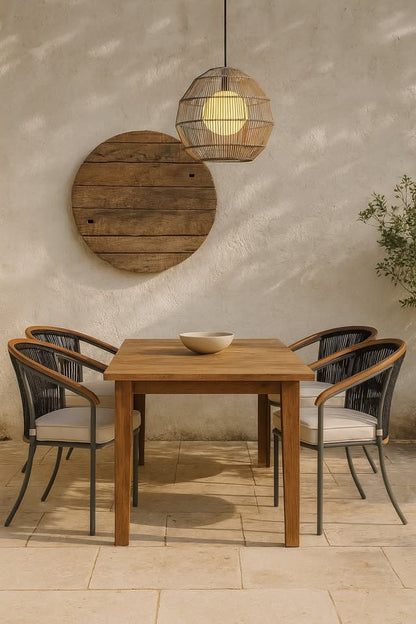 Set of 2 Outdoor Modern Dining Chairs