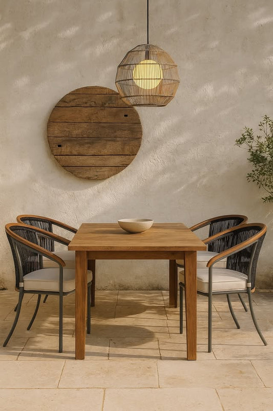 Set of 2 Outdoor Modern Dining Chairs