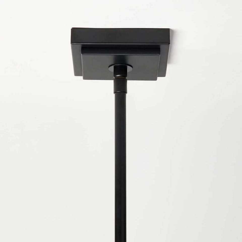 4-Arm Chandelier with Trim Shades Black