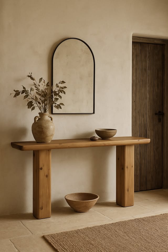 Natural Organic Console Table