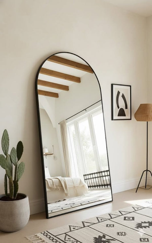 Oversized Arched Floor Mirror