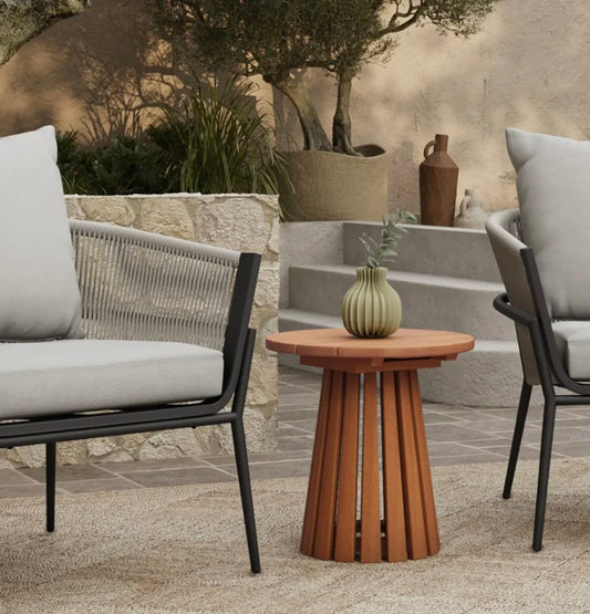 Wood Outdoor Patio Side Table