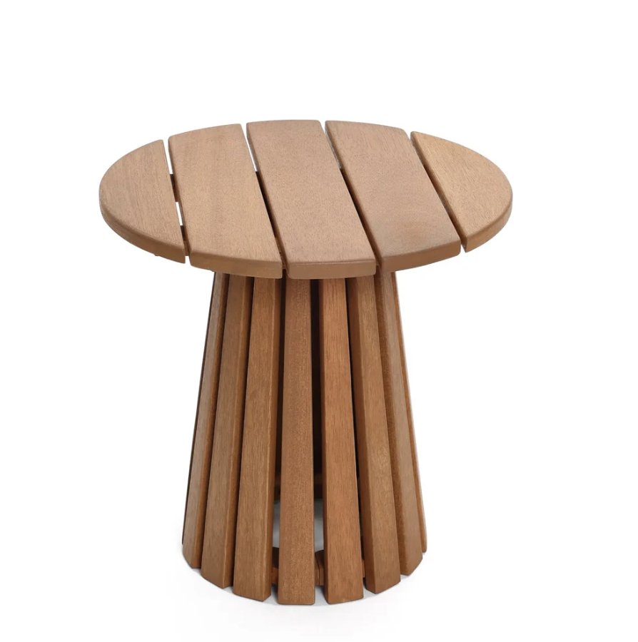 Wood Outdoor Patio Side Table