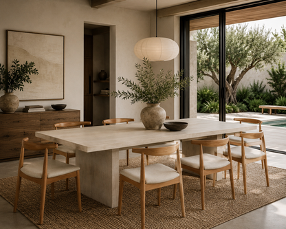 Adams Dining Chair (Cream Fabric Cushion)
