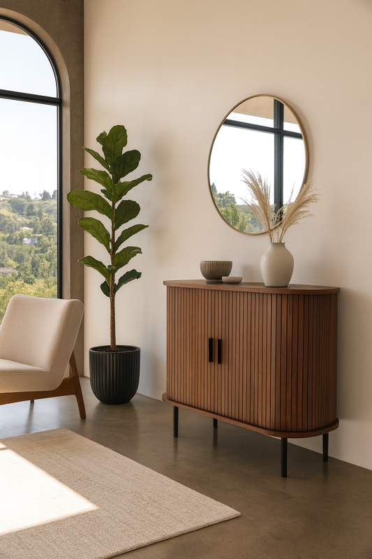 Dark Oak 2-door accent cabinet