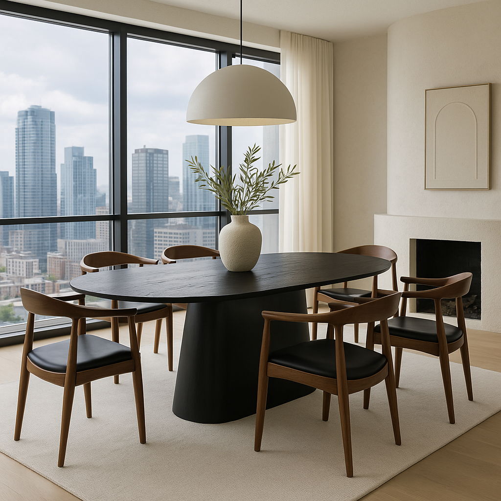 Midnight Oval Dining Table