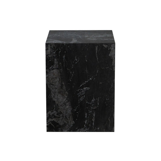 Ark End Table in Black Marquina Marble