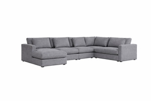 5 PC Sectional 118" x 152" (1 sofa / 2 armless chair / 1 corner / 1 chaise)
