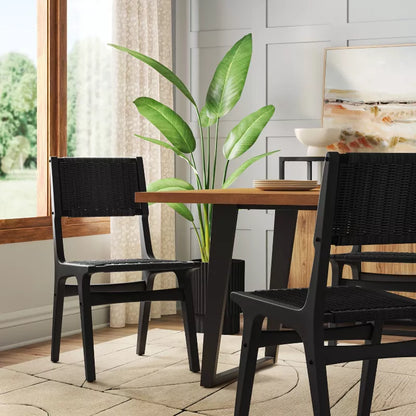 Set of 2 Woven Dining Chairs