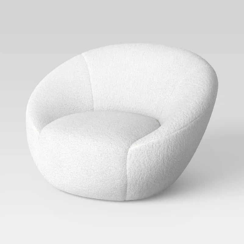 Cream Swivel Accent Chair