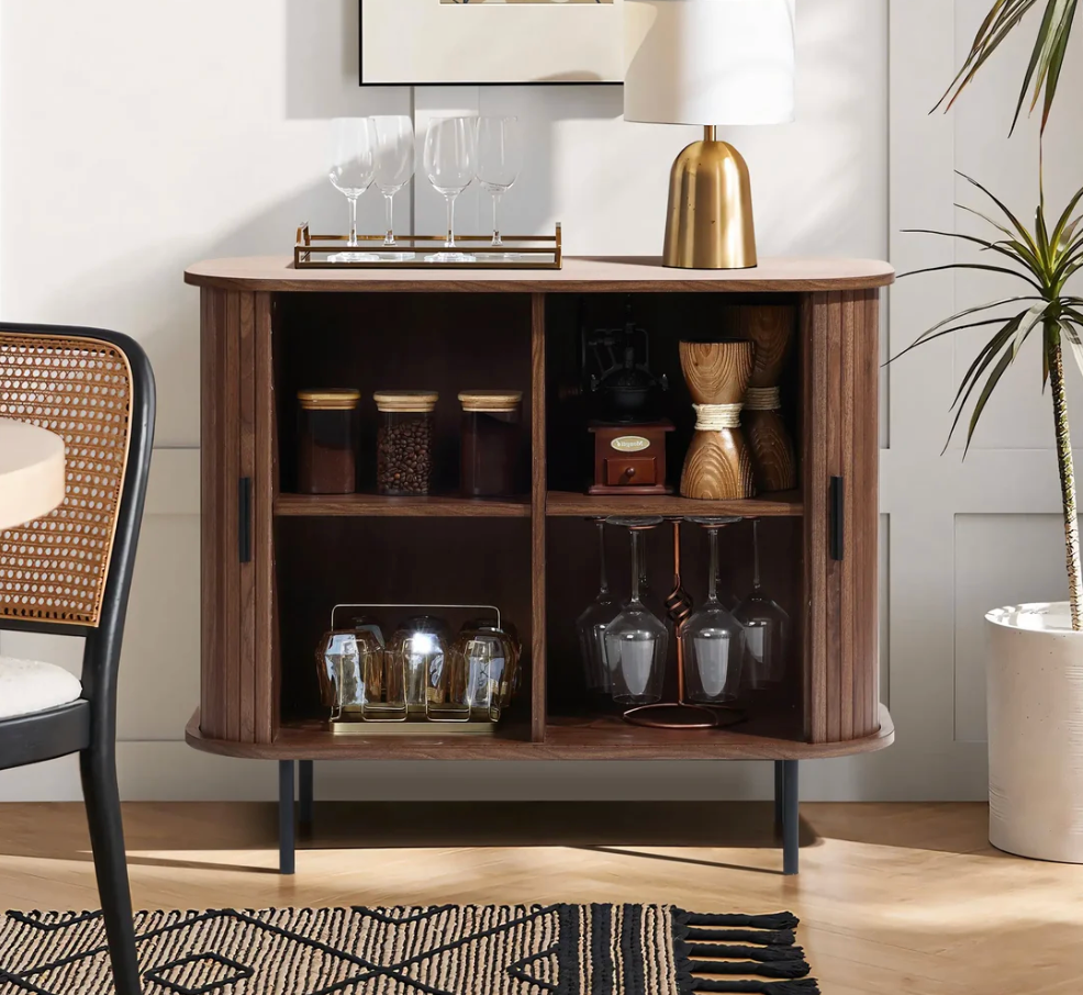 Dark Oak 2-door accent cabinet