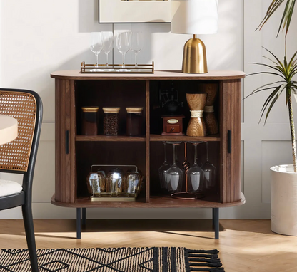 Dark Oak 2-door accent cabinet