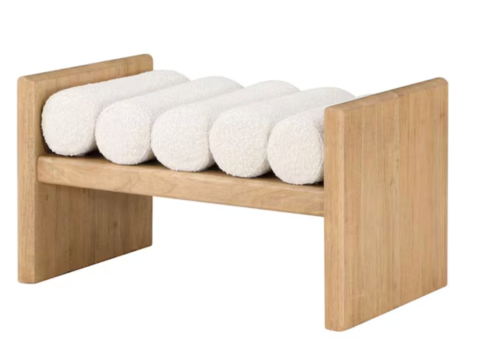 Contemporary Wood Accent Bench