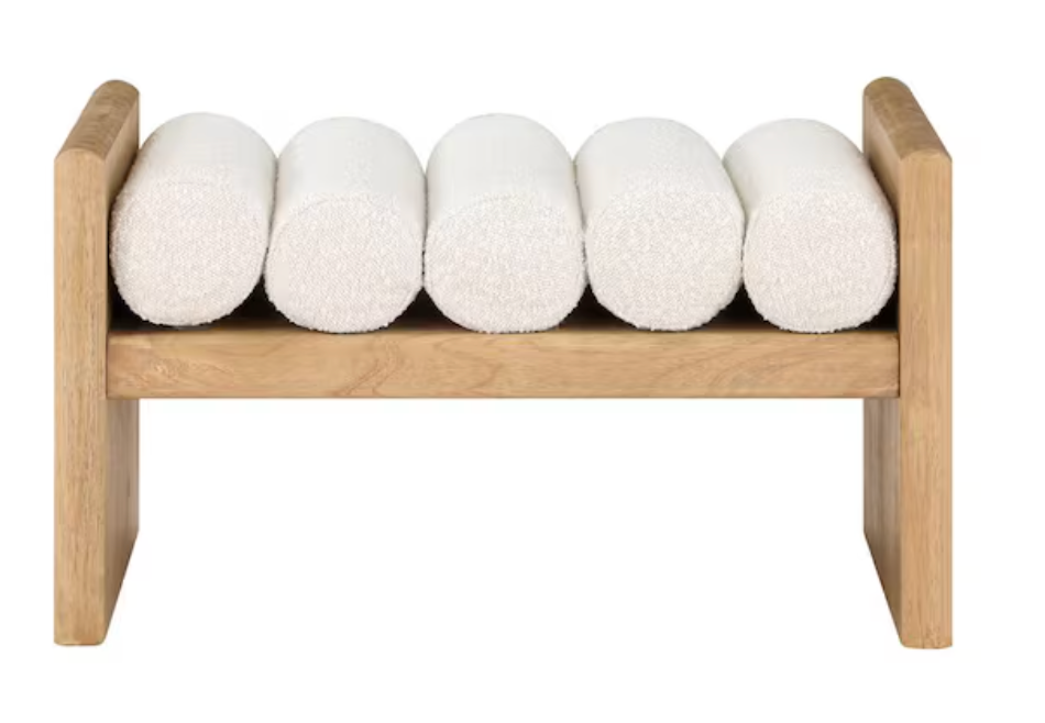 Contemporary Wood Accent Bench