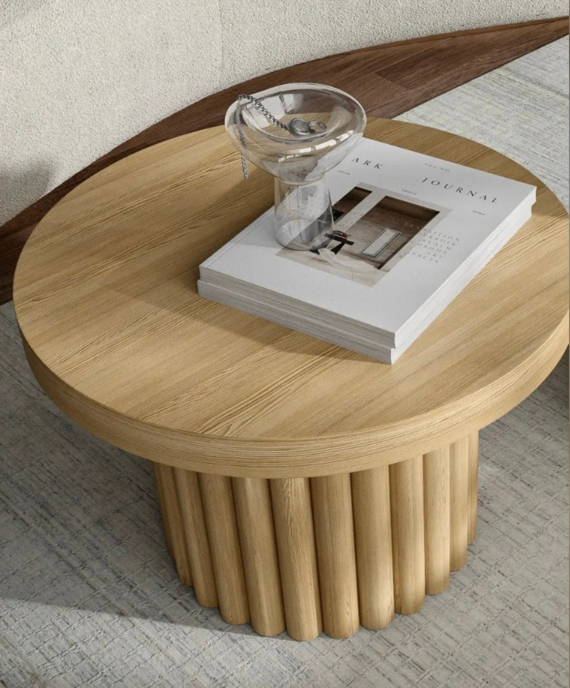 Fluted Oak Coffee Table