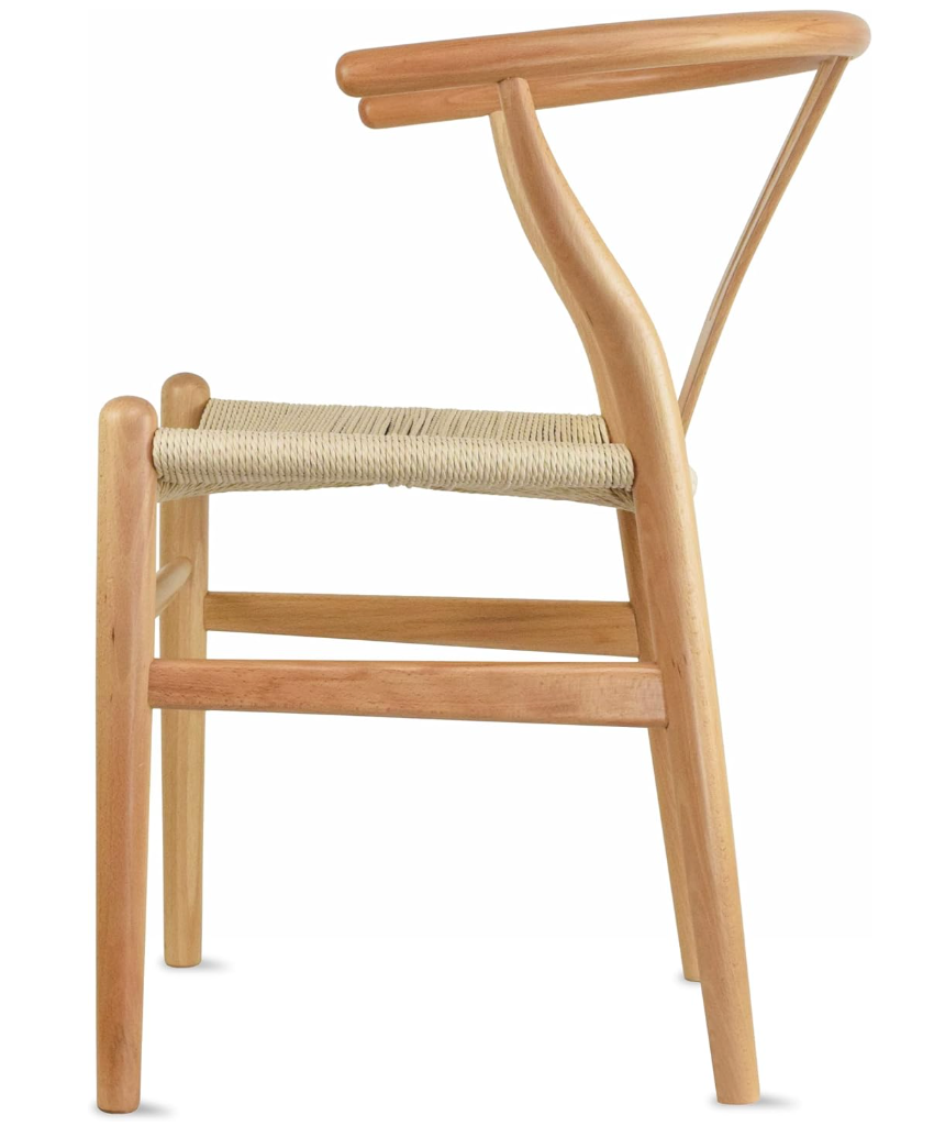 Oak Wishbone-Style Dining Chair
