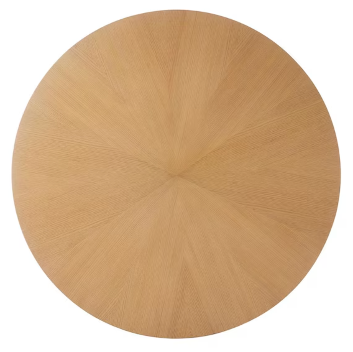 Oak Fluted Pedestal Dining Table with Storage