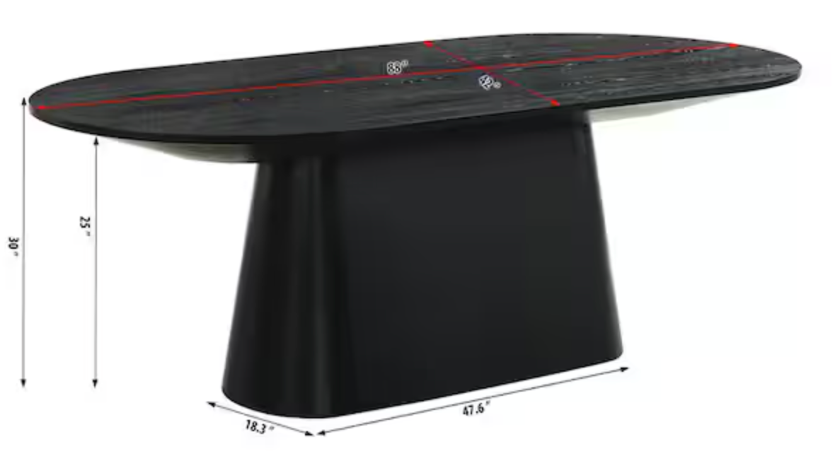 Midnight Oval Dining Table