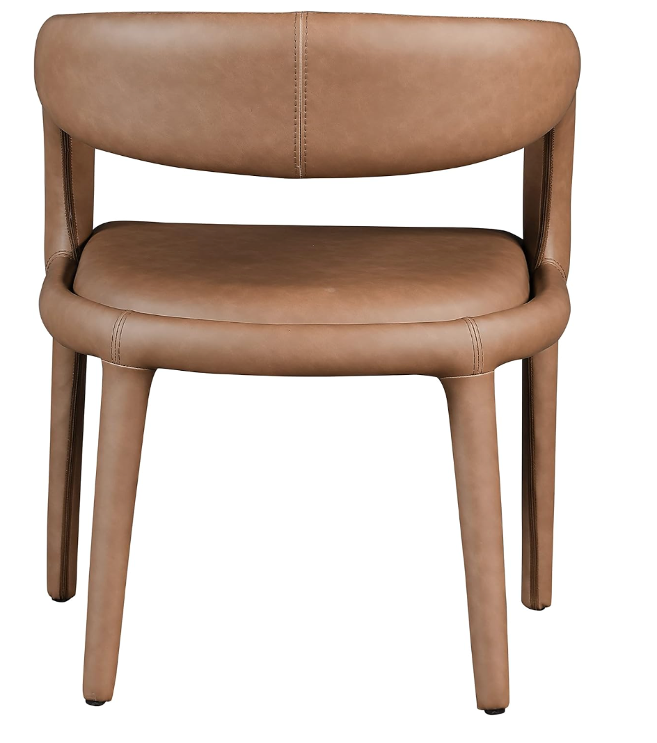 Camel Leather Mid-Century Chair