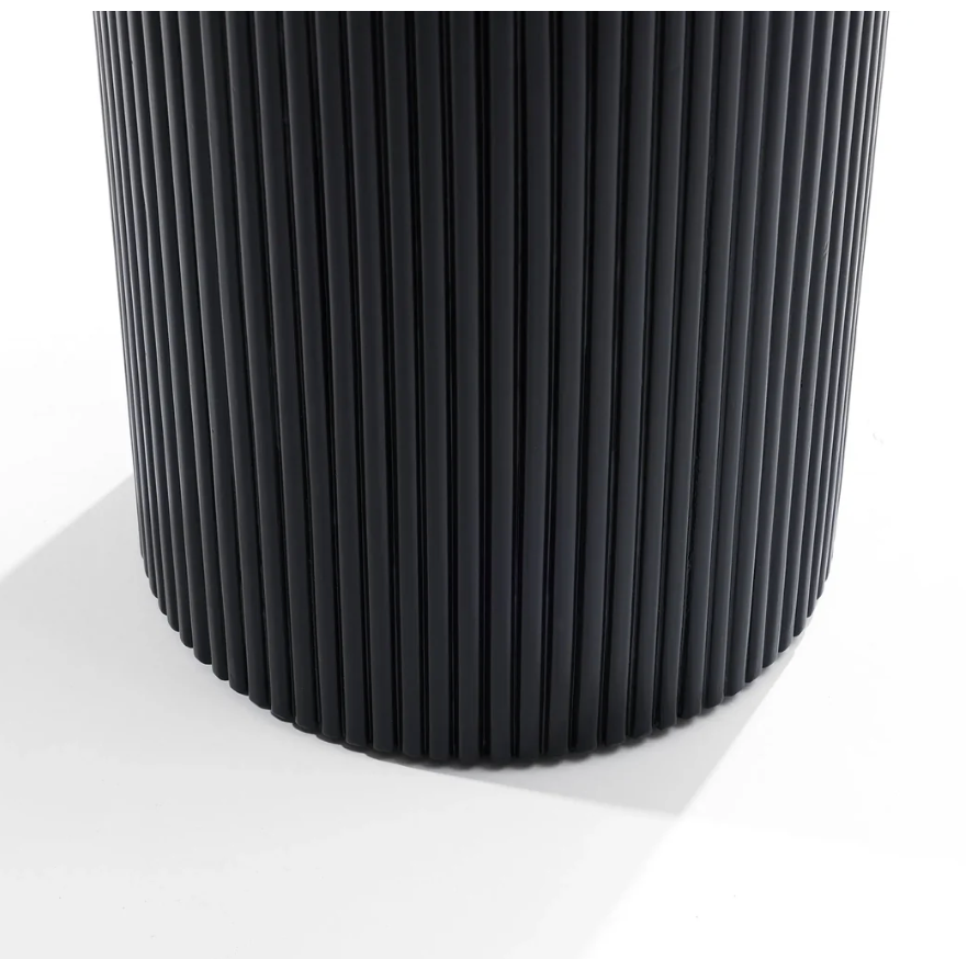 Black Fluted Side Table
