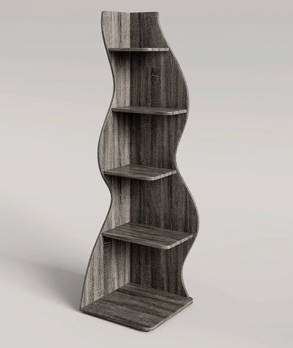 Wavy Corner Bookshelf