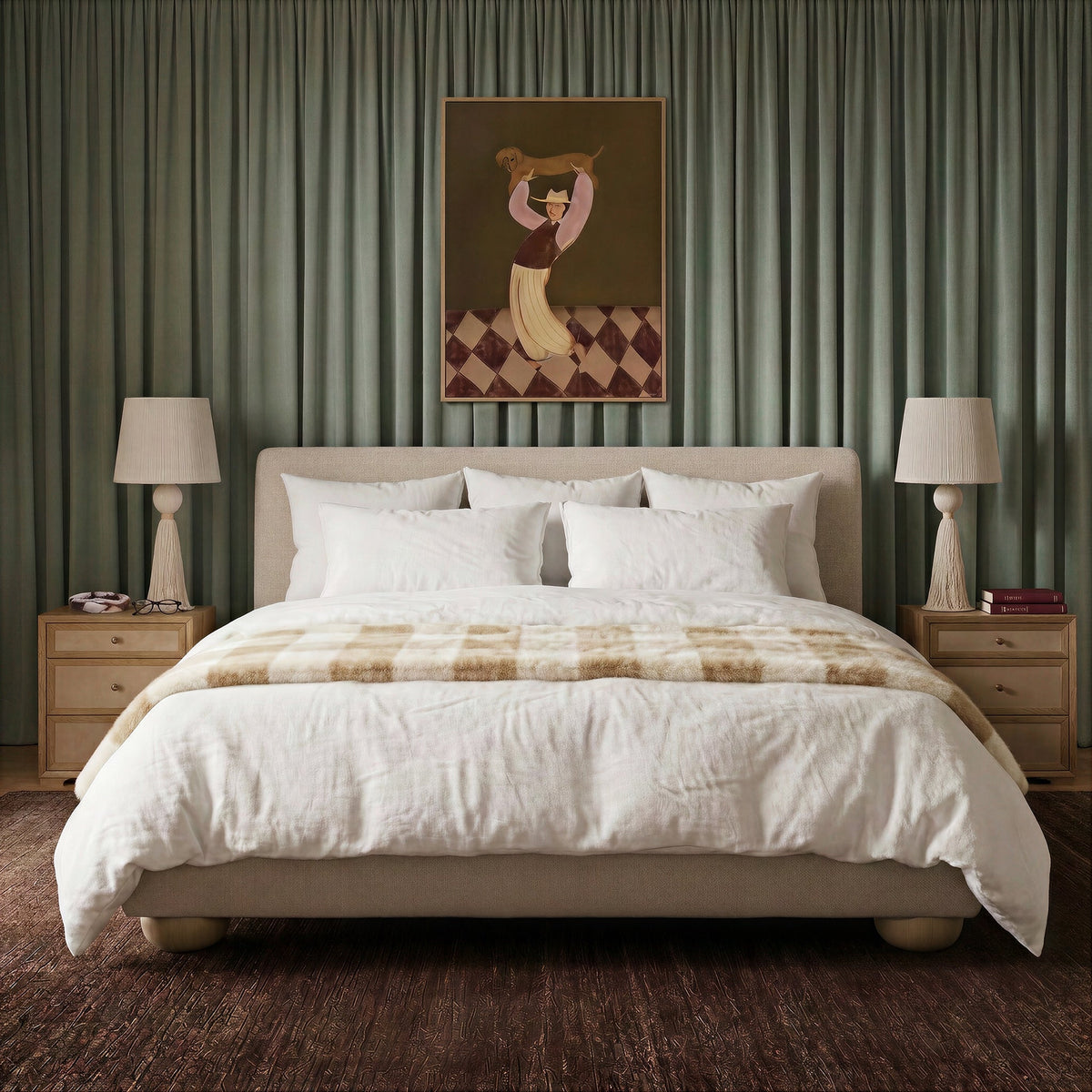 Rayne Textured Fabric Bed - TOV-B54944