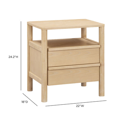 Tyra Ash 2-Drawer Nightstand - TOV-B55016