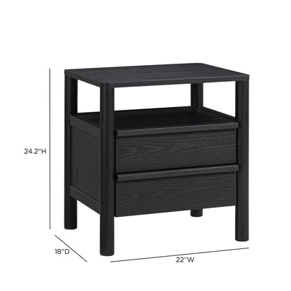 Tyra Ash 2-Drawer Nightstand - TOV-B55018