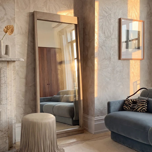 Aimee Solid Brushed Ash Floor Mirror
