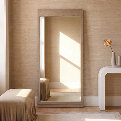 Aimee Solid Brushed Ash Floor Mirror