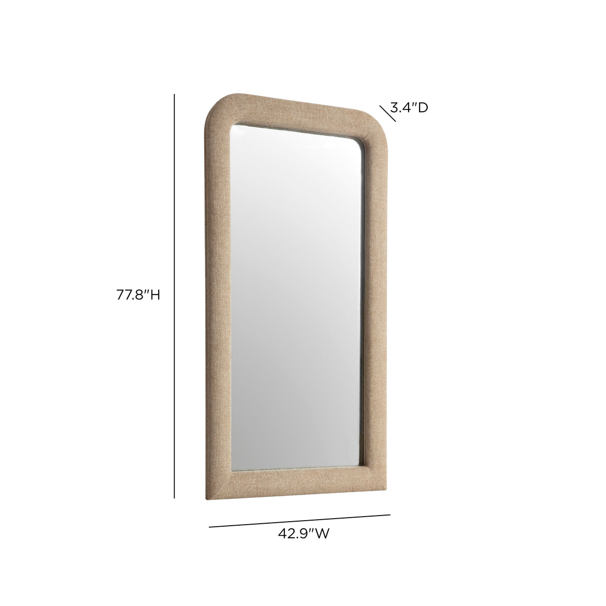 Heidi 43"X78" Upholstered Oversized Floor Mirror - TOV-C69400