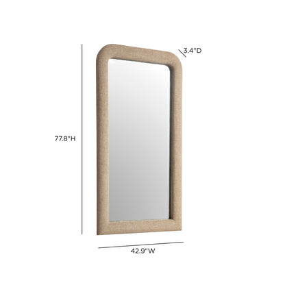 Heidi 43"X78" Upholstered Oversized Floor Mirror - TOV-C69400