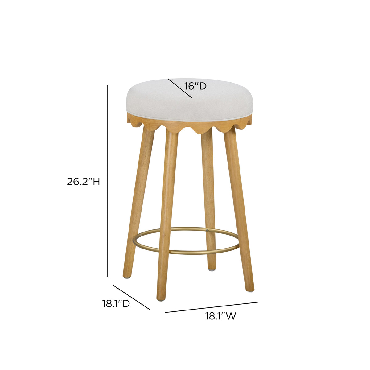 Oodle Performance Vegan Mohair Bar and Counter Stool - TOV-D54969