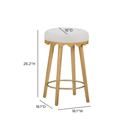Oodle Performance Vegan Mohair Bar and Counter Stool - TOV-D54969