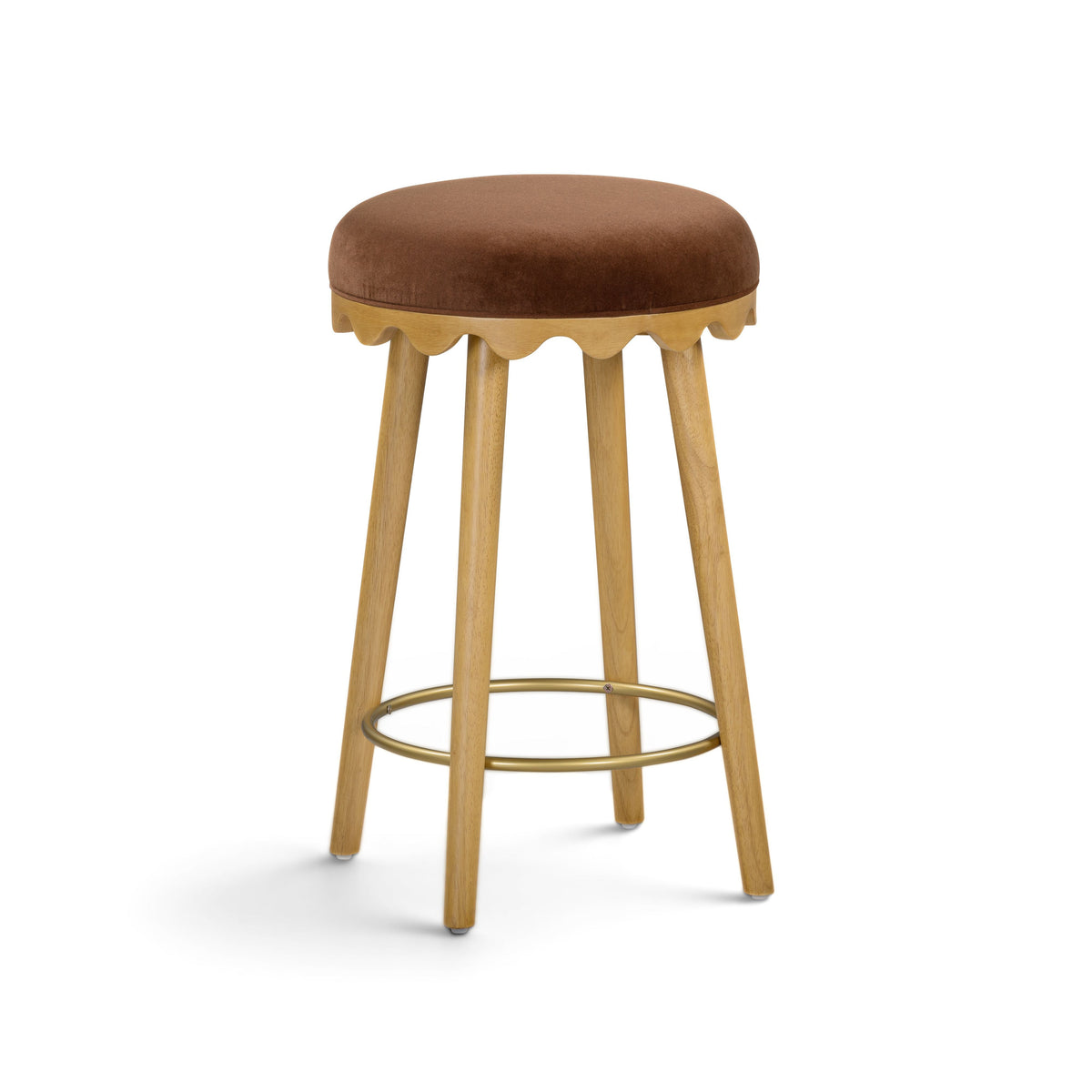 Oodle Performance Vegan Mohair Bar and Counter Stool - TOV-D54970