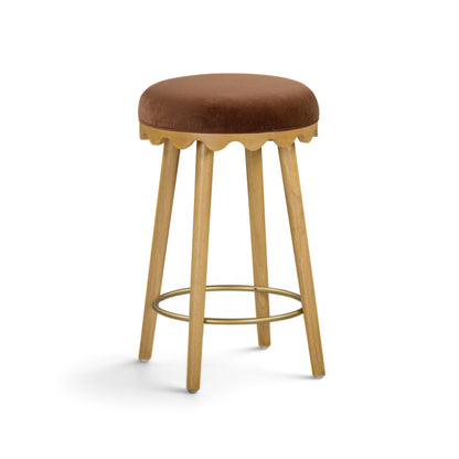 Oodle Performance Vegan Mohair Bar and Counter Stool - TOV-D54970